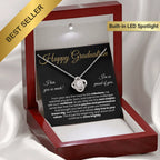 Granddaughter Pendant Necklace with Message Card — "Happy Graduation. I'm so proud of you" • Forever Tied to You