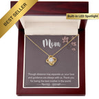 For Mom: Pendant Necklace with Message Card — "Thank you for being the best mother in the world" • Forever Tied to You