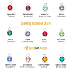 Custom Name Birthstone Pendant Necklace (No Message Card) • Forever Her Name