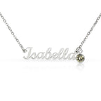 For Daughter: Name Pendant Necklace with Birthstone — "We chose your name before we ever held you" • Forever Her Name