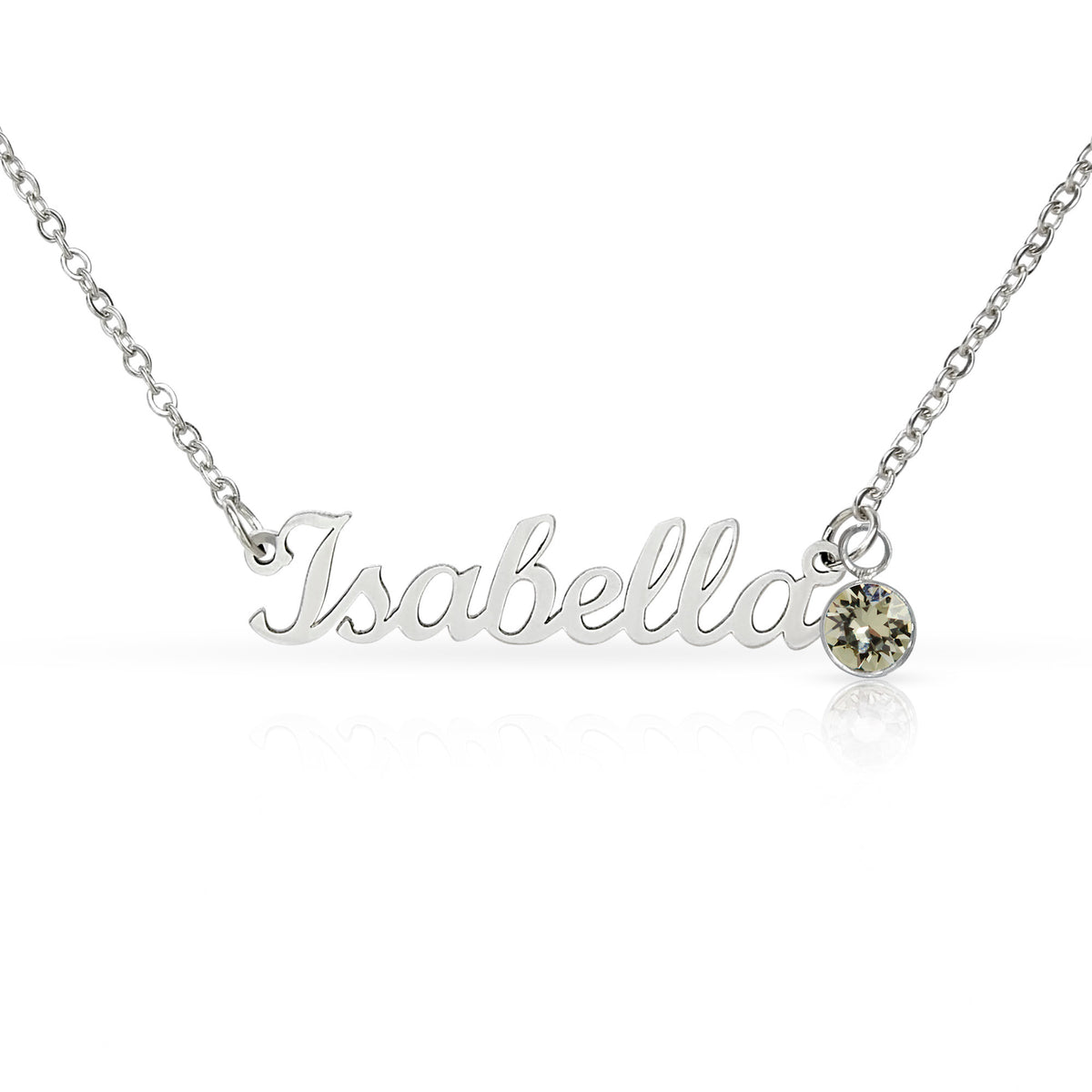 For Daughter: Name Pendant Necklace with Birthstone — "We chose your name before we ever held you" • Forever Her Name