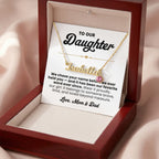 For Daughter: Name Pendant Necklace with Birthstone — "We chose your name before we ever held you" • Forever Her Name