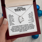 For Mom: Pendant Necklace with Message Card — "I always love and appreciate you" • Forever in My Heart