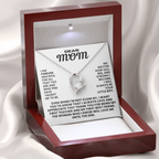 For Mom: Pendant Necklace with Message Card — "I always love and appreciate you" • Forever in My Heart