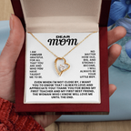 For Mom: Pendant Necklace with Message Card — "I always love and appreciate you" • Forever in My Heart