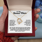 For Bonus Mom: Pendant Necklace with Message Card — "You will always be my heart" • Forever in My Heart