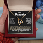 For Daughter: Pendant Necklace with Message Card — "Everything you are makes me happy" • Forever in My Heart