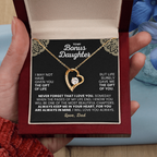 For Bonus Daughter: Pendant Necklace with Message Card — "Always keep me in your hear" • Forever in My Heart