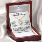 For Bonus Mom: Pendant Necklace with Message Card — "You will always be my heart" • Forever in My Heart