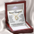 For Bonus Daughter: Pendant Necklace with Message Card — "I'll love you for the rest of mine" • Forever in My Heart