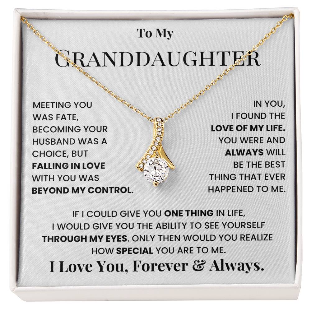 Granddaughter Pendant Necklace with Message Card — "You will always be my baby girl" • Forever Radiant Spark