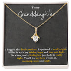 Granddaughter Pendant Necklace with Message Card — "You'll feel my love within this" • Forever Radiant Spark