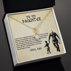 Forever Radiant Spark Pendant Necklace for My Daughter with "Just hold this to feel my love" Message Card