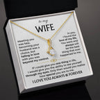 Wife Pendant Necklace with Message Card — "You are the best thing that ever happened to me" • Forever Radiant Spark