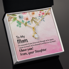 For Mom: Pendant Necklace with Message Card — "I'm assured of your love even though we're apart" • Forever Radiant Spark