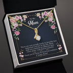 For Mom: Pendant Necklace with Message Card — "Thank you for being my friend" • Forever Radiant Spark