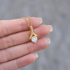 For Mother: Pendant Necklace with Message Card — "Endless love between mother and daughter" • Forever Radiant Spark