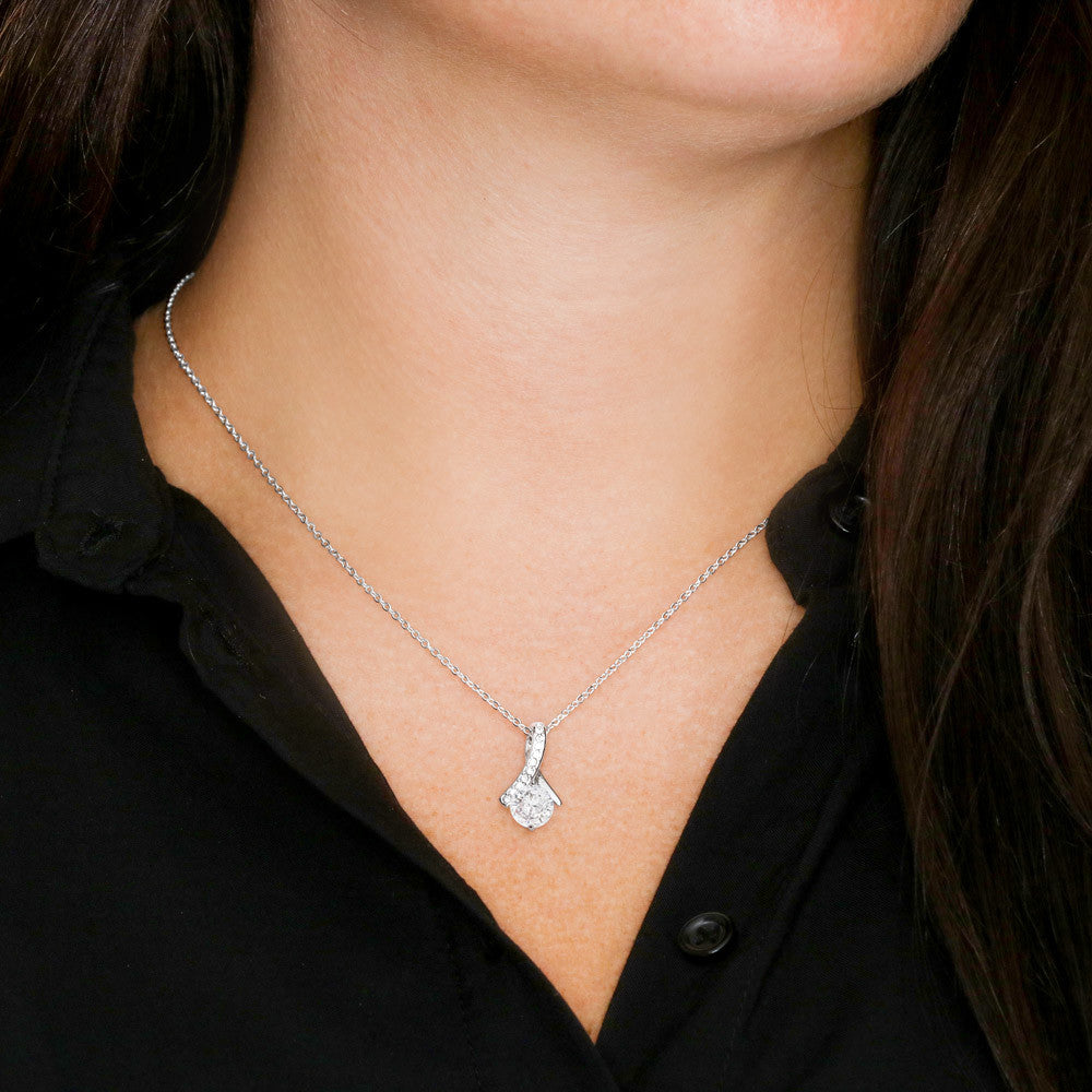 For Mom: Pendant Necklace with Message Card — "Thank you for being my friend" • Forever Radiant Spark
