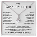 Granddaughter Pendant Necklace with Message Card — "You will always be my baby girl" • Forever Radiant Spark