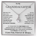 Granddaughter Pendant Necklace with Message Card — "You will always be my baby girl" • Forever Radiant Spark