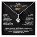 Boyfriend's Mom Pendant Necklace with Message Card — "Thank you for raising the man of my dreams" • Forever Radiant Spark