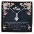 For Mom: Pendant Necklace with Message Card — "Thank you for being my friend" • Forever Radiant Spark