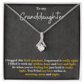 Granddaughter Pendant Necklace with Message Card — "You'll feel my love within this" • Forever Radiant Spark
