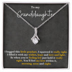 Granddaughter Pendant Necklace with Message Card — "You'll feel my love within this" • Forever Radiant Spark