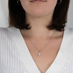 For Mom: Pendant Necklace with Message Card — "Thank you for being my friend" • Forever Radiant Spark