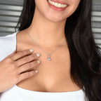 For Bonus Daughter: Pendant Necklace with Message Card — "Wу are family forever" • Forever Radiant Spark