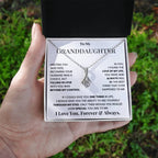 Granddaughter Pendant Necklace with Message Card — "You will always be my baby girl" • Forever Radiant Spark