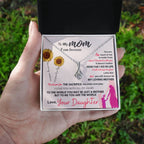For Mom: Pendant Necklace with Message Card — "Thank you for the sacrifice you make every day" • Forever Radiant Spark