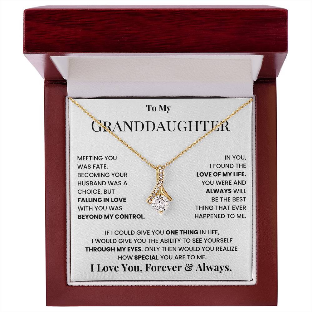 Granddaughter Pendant Necklace with Message Card — "You will always be my baby girl" • Forever Radiant Spark