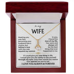 Wife Pendant Necklace with Message Card — "You are the best thing that ever happened to me" • Forever Radiant Spark