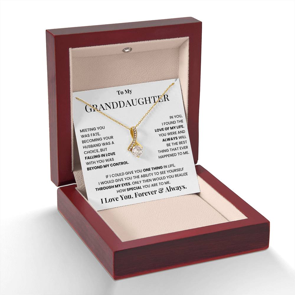 Granddaughter Pendant Necklace with Message Card — "You will always be my baby girl" • Forever Radiant Spark