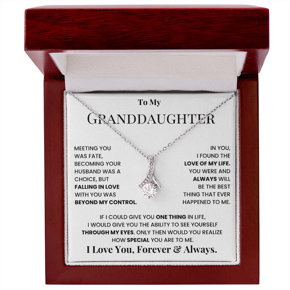 Granddaughter Pendant Necklace with Message Card — "You will always be my baby girl" • Forever Radiant Spark