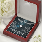 For Bonus Daughter: Pendant Necklace with Message Card — "Wу are family forever" • Forever Radiant Spark