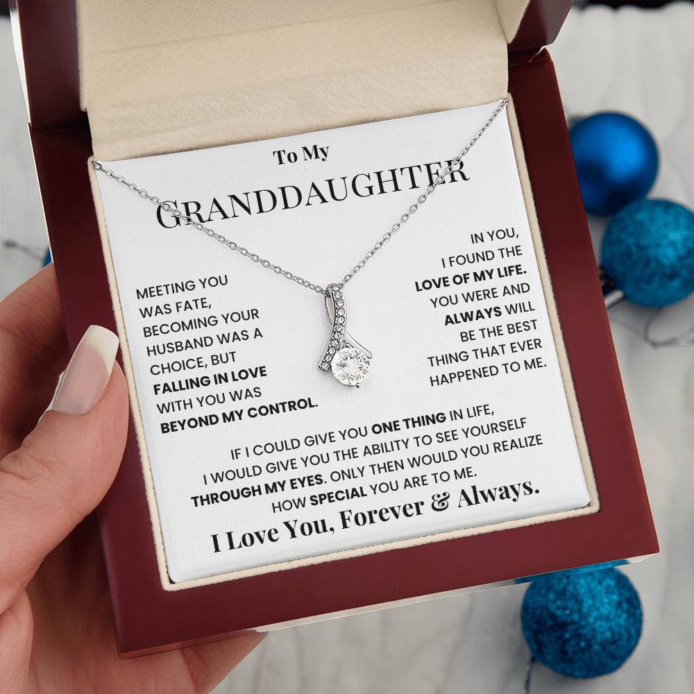 Granddaughter Pendant Necklace with Message Card — "You will always be my baby girl" • Forever Radiant Spark