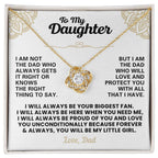 For Daughter: Pendant Necklace with Message Card — "You'll Always Be My Little Girl" • Forever Tied to You