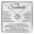 Soulmate Pendant Necklace with Message Card — "I love you, forever and always" • Forever Tied to You