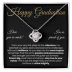 Granddaughter Pendant Necklace with Message Card — "Happy Graduation. I'm so proud of you" • Forever Tied to You