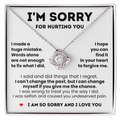 For Her: I'm Sorry Pendant Necklace with Message Card — " I hope you can find it in your heart to forgive me" • Forever Tied to You