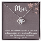 For Mom: Pendant Necklace with Message Card — "Thank you for being the best mother in the world" • Forever Tied to You