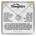 For Daughter: Pendant Necklace with Message Card — "You'll Always Be My Little Girl" • Forever Tied to You