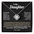 For Daughter: Pendant Necklace with Message Card — "Everything you are makes me happy" • Forever Tied to You