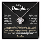 For Daughter: Pendant Necklace with Message Card — "Everything you are makes me happy" • Forever Tied to You