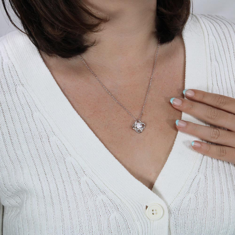 For Mom: Pendant Necklace with Message Card — "Thank you for being the best mother in the world" • Forever Tied to You