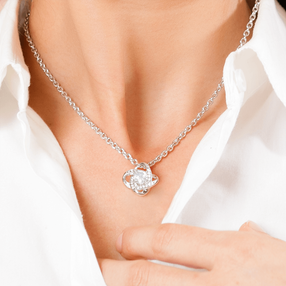 For Bonus Daughter: Pendant Necklace with Message Card — "Wу are family forever" • Forever Tied to You