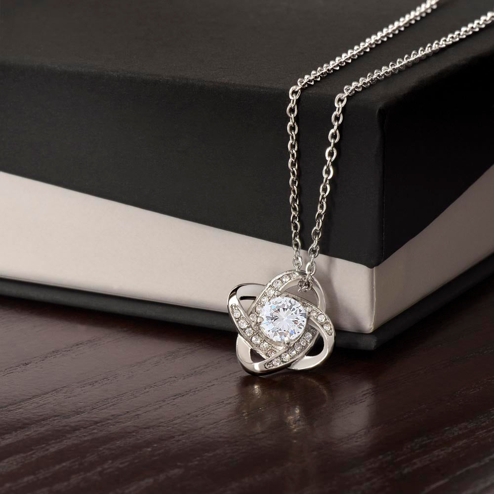 For Mom: Pendant Necklace with Message Card — "I will always be your little boy" • Forever Tied to You