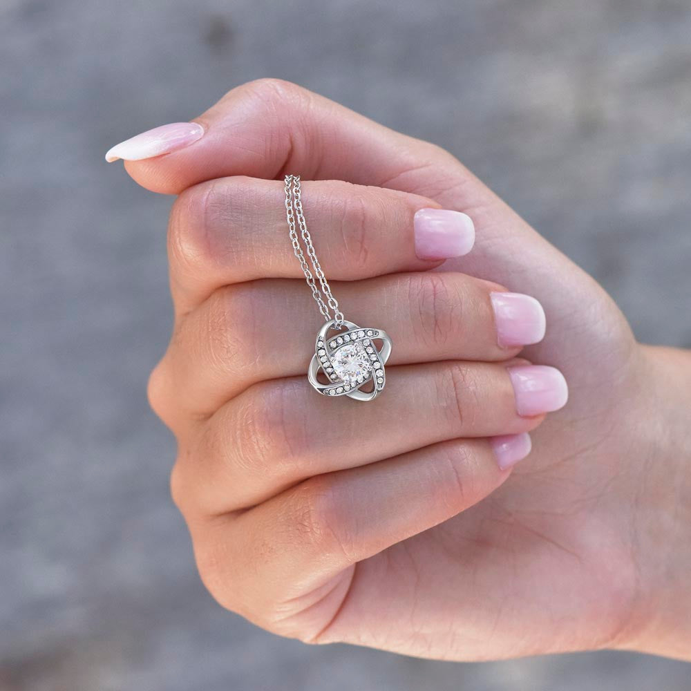 For Mom: Pendant Necklace with Message Card — "I am forever grateful for all" • Forever Tied to You